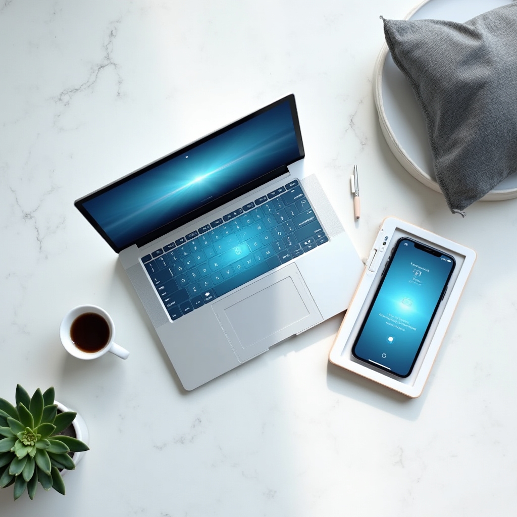 Různá zařízení zobrazující vzdělávací platformu - notebook, tablet a telefon